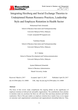 Integrating Herzberg and Social Exchange Theories to Underpinned