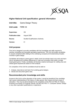 national unit specification: general information