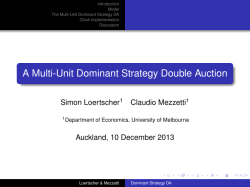 A Multi-Unit Dominant Strategy Double Auction