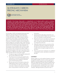 australia`s carbon pricing mechanism