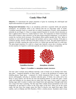 Teacher Instructions Candy Fiber Pull
