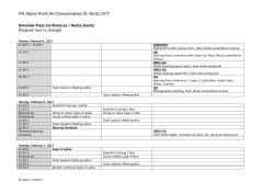 FIS Alpine World Ski Championships St. Moritz 2017 Overview
