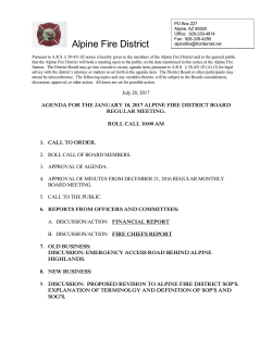 Professional Letter - Alpine Fire District