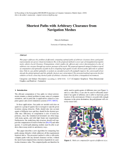 Shortest Paths with Arbitrary Clearance from Navigation Meshes