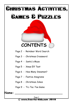 Christmas Activities and Games