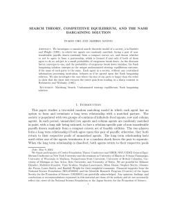 Search Theory, Competitive Equilibrium, and the Nash Bargaining