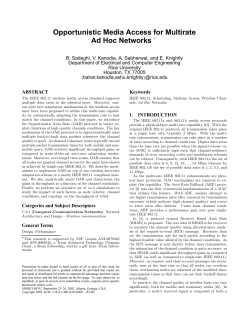 Opportunistic Media Access for Multirate Ad Hoc Networks