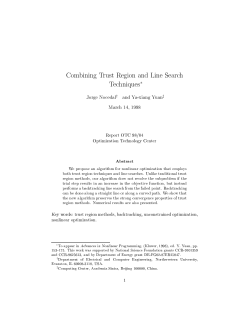 Combining Trust Region and Line Search Techniques*