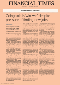 Going solo is `win-win` despite pressure of finding