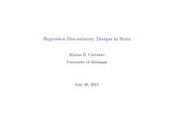Regression Discontinuity Designs in Stata