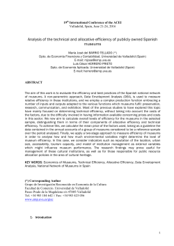 Analysis of the technical and allocative efficiency of