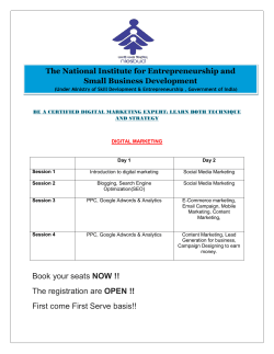 Book your seats NOW !! The registration are OPEN !! First