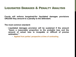 General Damages Measures in Contract Situations