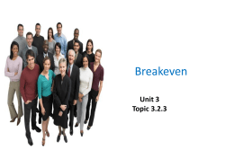 Break even analysis - GCSE Business Studies