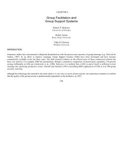 Group Facilitation and Group Support Systems