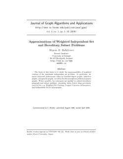 Journal of Graph Algorithms and Applications