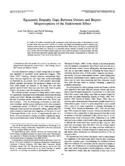 Egocentric Empathy Gaps Between Owners and Buyers