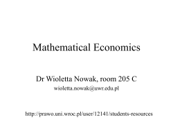 Mathematical Economics