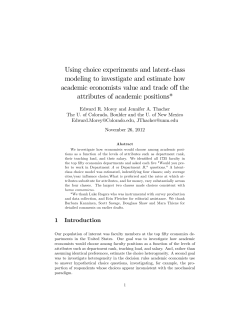 Using choice experiments and latent