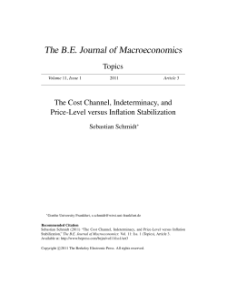 The BE Journal of Macroeconomics