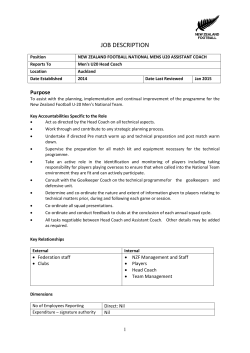job description - New Zealand Football