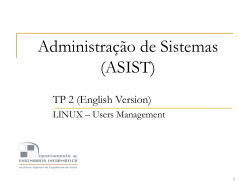 Administra&ccedil;&atilde;o de Sistemas - Dei-Isep