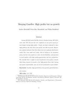 Sleeping Gazelles: High profits but no growth