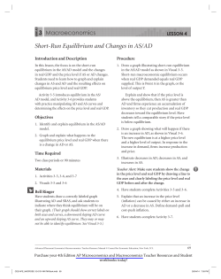 Short-Run Equilibrium and Changes in AS/AD