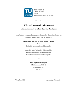 A Formal Approach to Implement Dimension Independent Spatial