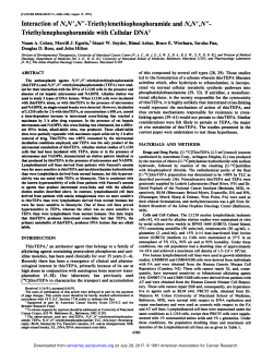 Interaction of AyV`,/V"-Triethylenethiophosphoramide and N,N`,N
