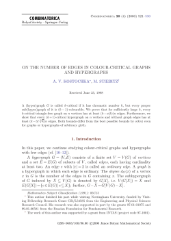 On the Number of Edges in Colour-Critical Graphs