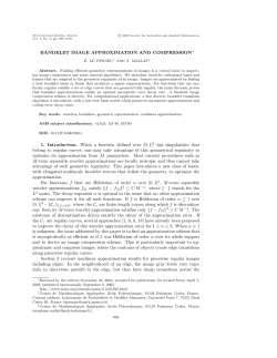 BANDELET IMAGE APPROXIMATION AND