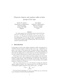 Character degrees and random walks in finite groups of Lie type