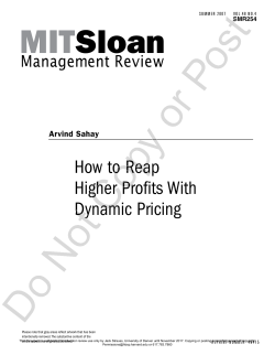 How to Reap Higher Profits With Dynamic Pricing