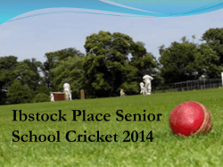 Ibstock Place Senior School Cricket 2013