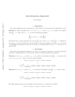 The Pentagonal Inequality