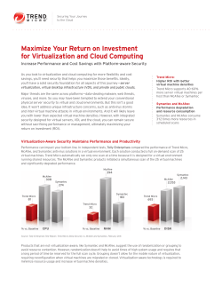 Maximize Your Return on Investment for Virtualization