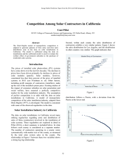 Competition Among Solar Contractors in California