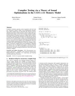 Compiler Testing via a Theory of Sound Optimisations in the C11/C
