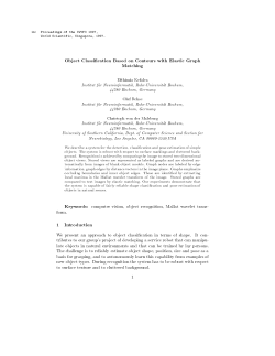 Object Classi cation Based on Contours with Elastic Graph Matching