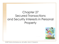 Chapter 027 - Secured Transactions
