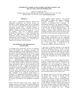 A Theoretical Model of Managerial Decision