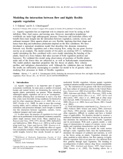 Modeling the interaction between flow and highly flexible aquatic