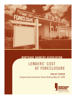 lenders` cost of foreclosure - Law Offices of David C. Winton