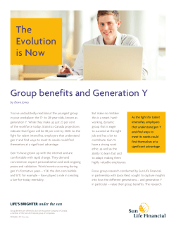 The Evolution is Now Group benefits and Generation Y