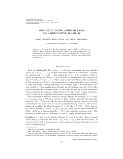 NON-COMMUTATIVE GR&uml;OBNER BASES FOR