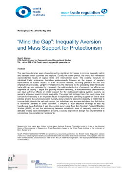 Inequality Aversion and Mass Support for Protectionism