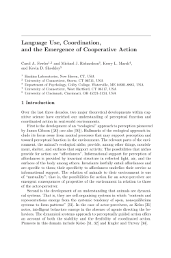 Language Use, Coordination, and the Emergence of