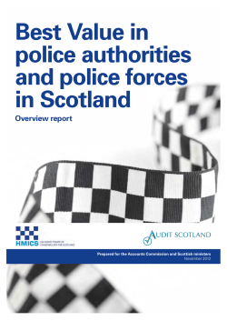 Best Value in police authorities and police forces in Scotland