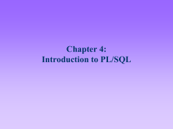 PL/SQL Variables and Data Types